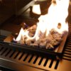 Kratki Mini Real Flame Patio Heater - White Glass Base Panels - Manual/