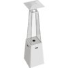 Kratki Umbrella Real Flame Pyramid Patio Heater - White/