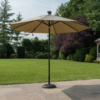 Solar Automatic Opening & Closing Taupe Parasol 3.0m