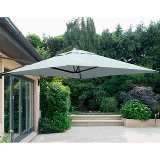Wall Mounted Cantilever Parasol Grey including Cover