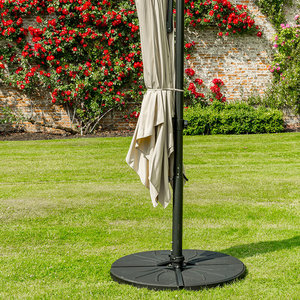 Four Part Black Cantilever Parasol Base 80kg/