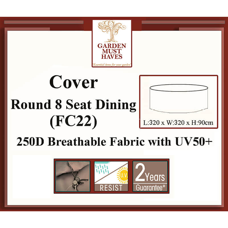 Round 8 Seat Dining Cover/