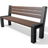 Hyde Park Bench - 165 cm With Back - Black/Brown/