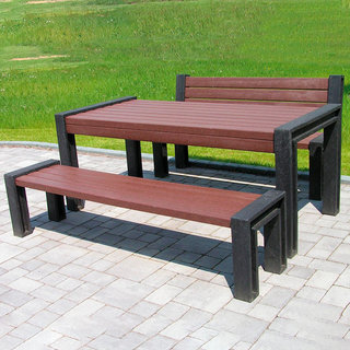 Hyde Park Bench - 165 cm Without Back - Black/Brown