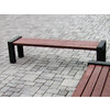Hyde Park Bench - 165 cm Without Back - Black/Brown/