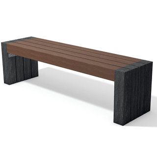 Calero Bench Without Back - Black/Brown