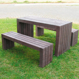 Calero Bench Without Back - Black/Brown