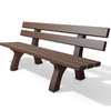 Piccadilly 2 Bench - 200 cm With Back - Brown/