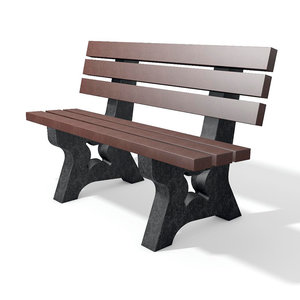 Eclipse 1 Bench - 150 cm - Black/Brown