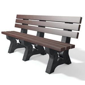 Eclipse 2 Bench - 200 cm - Black/Brown/