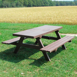 Isola Picnic Bench Set 2 - 200 cm - Brown/