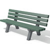 Canetti Children´s Bench With Backrest - 150 cm - Grey/Green/