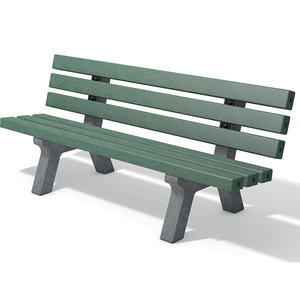 Canetti ChildrenÂ´s Bench With Backrest - 150 cm - Grey/Green