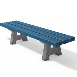 Canetti ChildrenÂ´s Bench - 150 cm - Grey/Blue/