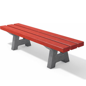 Canetti ChildrenÂ´s Bench - 150 cm - Grey/Red/