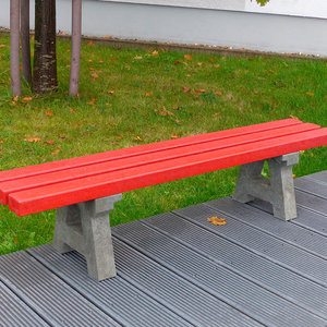 Canetti ChildrenÂ´s Bench - 150 cm - Grey/Red/