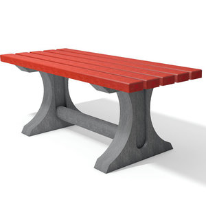 Tivoli ChildrenÂ´s Table - 150 cm - Grey/Red