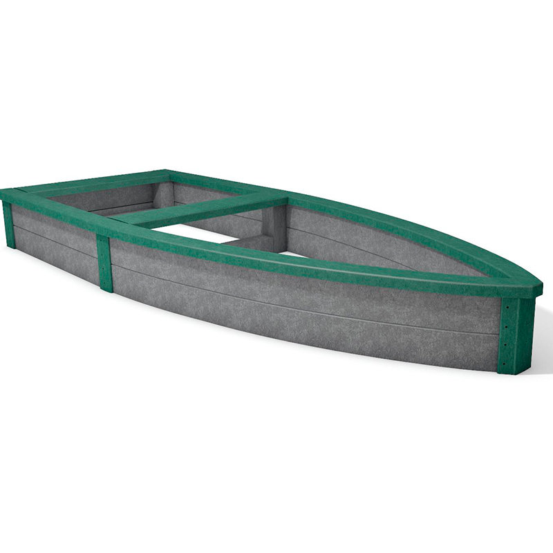 Lut Boat-Shaped Sandbox - Grey/Green/