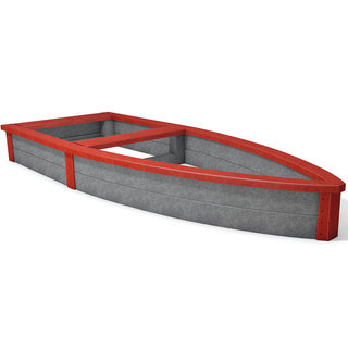 Lut Boat-Shaped Sandbox - Grey/Red