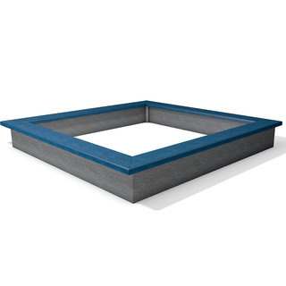 Sahara Sandbox 1 - Grey/Blue - 200x200cm