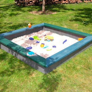 Sahara Sandbox 1 - Grey/Blue - 200x200cm/