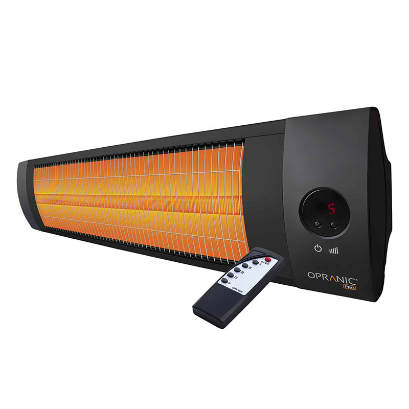 Opranic Pro-X 2.3kW Wall-Mounted Infrared Patio Heater - Pearl Black/
