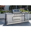 Absolute Pro Outdoor 4 Burner Kitchen With Fridge & Sink/