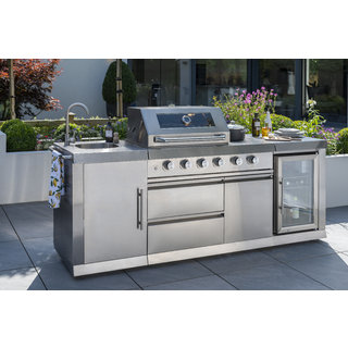 Absolute Pro Outdoor 4 Burner Kitchen With Fridge & Sink
