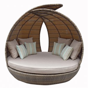 Flat Weave Celine Daybed - Mixed Brown/