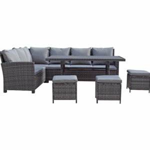 Grey Charlotte Corner Dining Sofa Set/