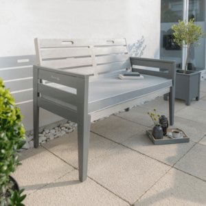 Grigio Two Seat Bench Set/